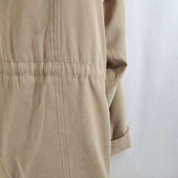London Fog Sport Trench Coat Beige Size Large Womens Hooded - Picture 7 of 11